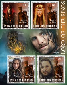 Stamps. Cinema. The Lord of the Rings 2022 year 1+1 sheets perforated MNH**