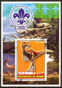 Benin 2005 Scouting Scouts Dinosaurs S/S MNH