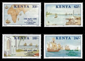 Kenya 1998 - Vasco da Gama's Visit, 500 Years - Set of 4v - Scott 730-33 - MNH