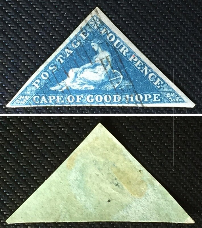 CAPE OF GOOD HOPE 4d IMPERF TRIANGLE FINE USED FULL MARGINS C4243