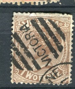 AUSTRALIA; Victoria 1890s classic QV issue used 2d. value fair Postmark