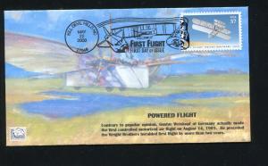 US 3783 First Flight Tom's Cachet FDC Wright Brothers