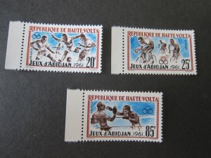 Burkina Faso 1962 Sc 103-105 set MNH