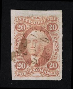 GENUINE SCOTT #R41a F-VF 1862-71 RED 1ST ISSUE FOREIGN EXCHANGE IMPERF #18527