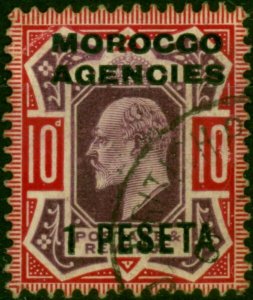 Morocco Agencies 1907 1p on 10d Slate-Purple & Carmine SG120a Fine Used