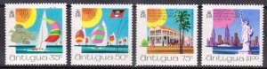 ANTIGUA - 1972 SAILING WEEK & OPENING OF TOURIST OFFICE, NEW YORK 4V MINT NH