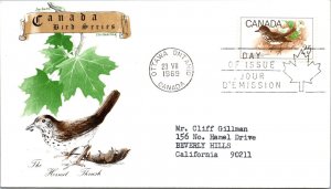 Canada 1969 FDC - The Hermit Thrush - Ottawa, Ont - J3966