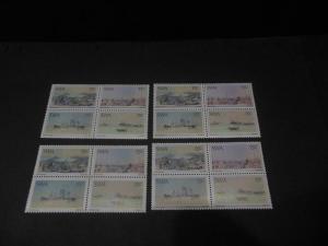 SOUTH WEST AFRICA : 1975. Scott #380-83, 383a Paintings. 10 sets + 10 S/S VF MNH