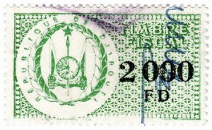 (I.B) Djibouti Revenue : Duty Stamp 2000F