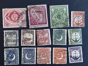 Pakistan Middle East Stamps Lot 1948-1967 Crescent Moon