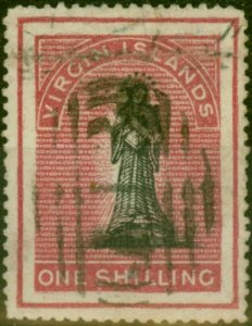 Virgin Islands 1868 1s Black & Rose-Carmine SG21 Fine Used