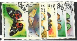 Malagasy Republic; Scott 1080-1085;  1992;  Precanceled; NH; Butterflies