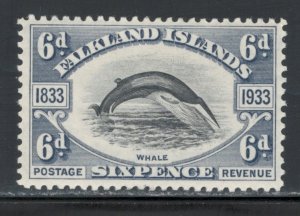 Falkland Islands 1933 Whale 6p Scott # 71 MH