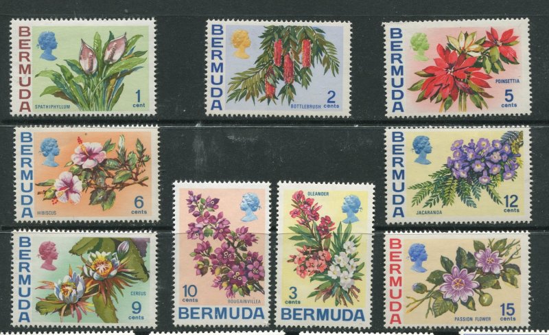 STAMP STATION PERTH Bermuda #255-257,259-264, QEII Definitive Issue MNH CV$12.00