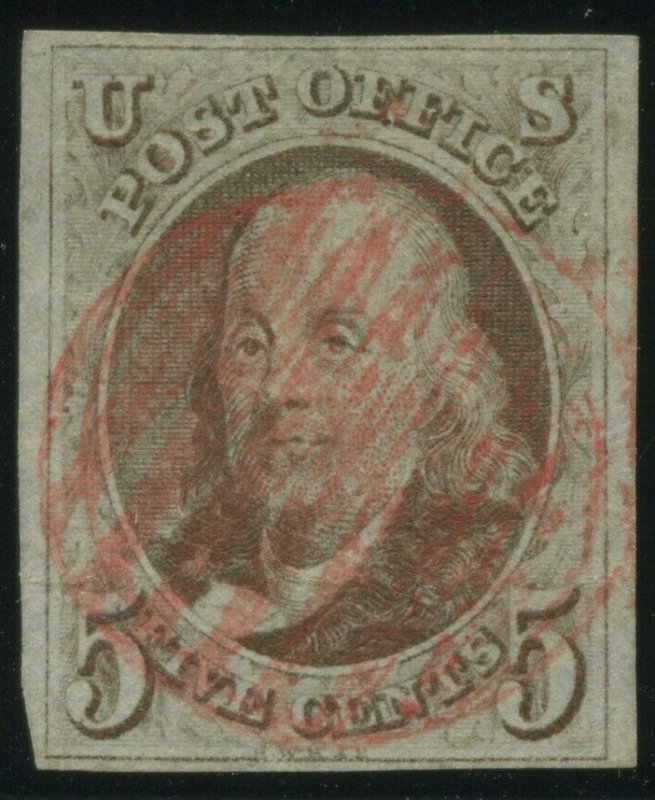 U.S. #1 Used with Red Cancel 