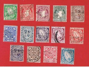 Ireland #106-117  VF used Various Designs  w/#137-138   Free S/H