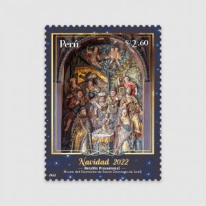 O) 2022 PERU, CHRISTMAS, PROCESSIONAL ALTARPIECE - MUSEUM OF THE SANTO DOMINGO C