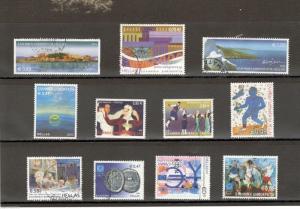 11 assorted used Greece stamps modern issues scenic