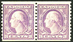 U.S. #493 MINT PAIR OG LH