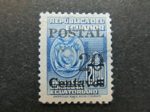 1952-53 A4P47F77 Ecuador Surch 30c on 20s Used-