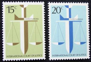 UN #314-315 MNH, 2 Singles, Int'l Court, SCV $.60 L10