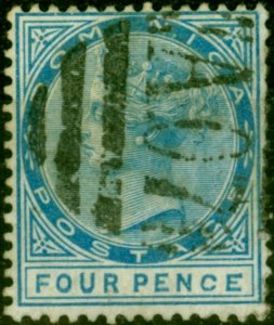 Dominica 1879 4d Blue SG7a Malformed CE in Pence Good Used 