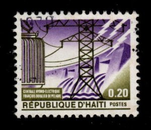 Haiti  Scott RA30 Used Postal Tax stamp,  Hydroelectric plant