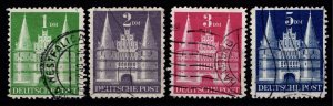 Germany [British/US Zone] 1948 Holstentor Lubeck, Set [Used]