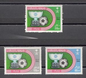 Saudi Arabia, Scott cat. 942-944. Asian Soccer Cup issue