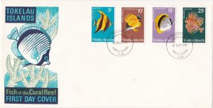 Tokelau #  45-48, Fish of the Coral Reef, First Day Cover