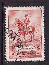 Australia-Sc#152-used 2p red-KGV on Horse Anzac-1935-