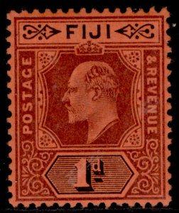 FIJI EDVII SG105, 1d deep purple & black/red, M MINT. Cat £20.