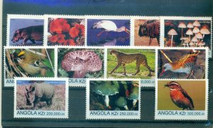 Angola - Unlisted Set of Animals and Flowers. MNH.