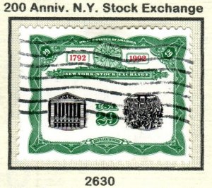 SC# 2630 - (29c) - NY Stock Exchange, USED Single