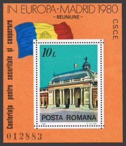 Romania 2972,MNH.Mi Bl.174.European Security Conference,1980.Parliament building