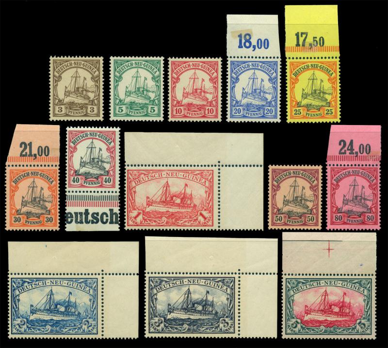 German Colonies - NEW GUINEA 1901  Kaiser's YACHT set  Sc# 7-19  mint MNH**