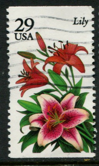 2829 US 29c Garden Flowers, used bklt sgl