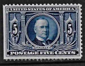 US 1904 Sc. #326 VF NH, straight edge, Cat. Val. $180.00