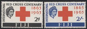 FIJI  1963 Sc 203-04 Mint LH  VF, Red Cross set