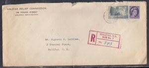 Canada - Aug 1957 Halifax, NS Local Registered Cover