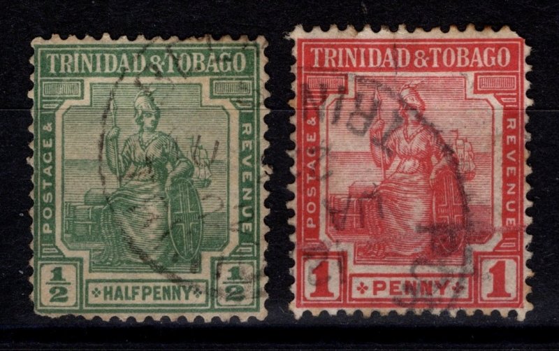 Trinidad & Tobago 1921-22 George V Def., ½d & 1d Wmk. Mult. Script [Used]