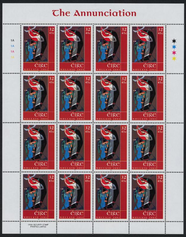 Ireland 1349-51 Sheets MNH Christmas, Art