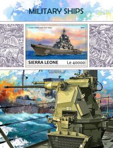 Sierra Leone Military Ships Stamps 2017 MNH Battle Cruiser Pyotr Velikiy 1v S/S