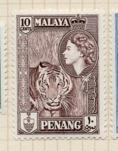 MALAYA PENANG 1957 Early Issue Fine Mint Hinged 10c. 225252