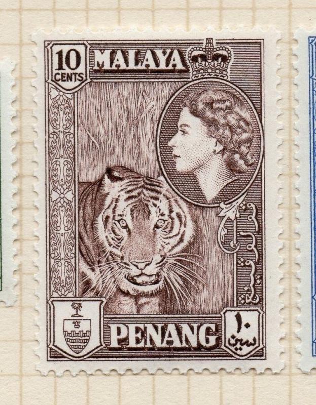 MALAYA PENANG 1957 Early Issue Fine Mint Hinged 10c. 225252