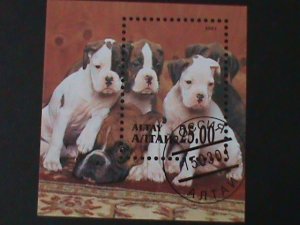 ALTAY-RUSSIA-LOVELY DOGS CTO S/S-VF- FANCY CANCEL- WE SHIP TO WORLDWIDE