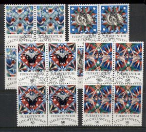 Liechtenstein 1976 Zodiac Signs (4) blk4 CTO