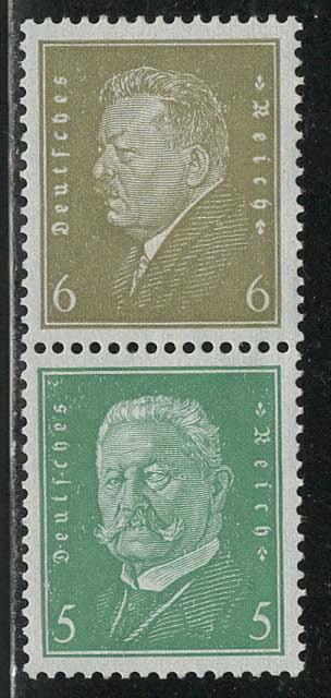 Germany Scott # 369, 368, mint hr, se-tenant, Mi# S44