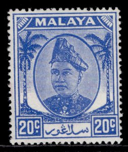 MALAYSIA - Selangor GVI SG102, 20c bright blue, NH MINT.