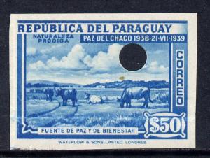 Paraguay 1940 Chaco Boundary Peace Conference 50p turquoi...